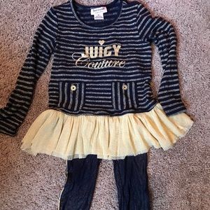 4t girls Juicy Couture shirt dress with pants